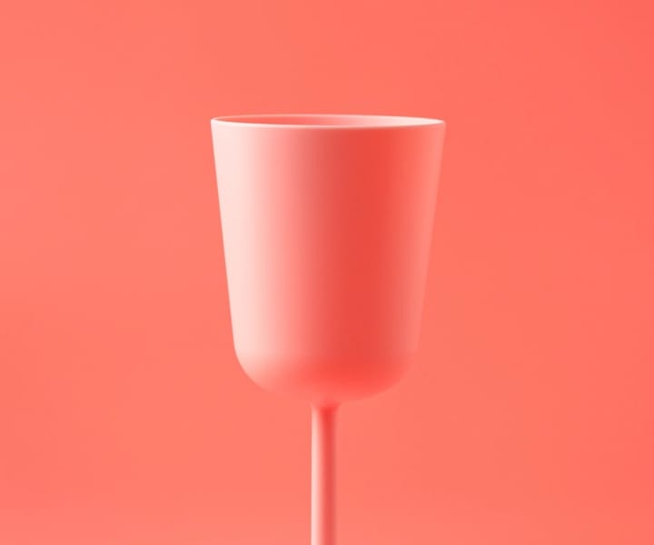 a pink cup